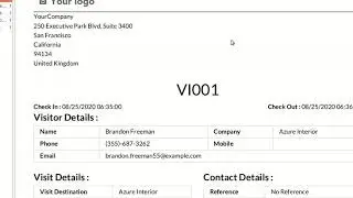 Visitor Management System-Portal Odoo