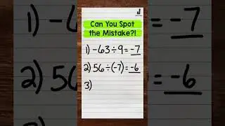 Can You Spot the Mistake? #15 | Dividing Integers | Math with Mr. J #Shorts