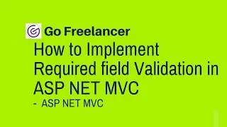 How to Implement Required field Validation in ASP NET MVC