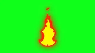 Cartoon Fire Flame Green Screen Background video HD