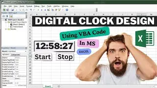 How to create Digital Clock timer in Excel with VBA