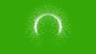 Light cicle of particles green screen