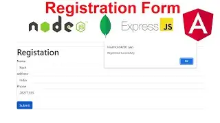 Registration Form using Node js Angular Mongodb