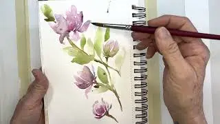 Watercolor Magnolia Step by Step