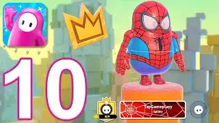 Fall Guys Mobile - Gameplay Walkthrough Part 10 - Spider-Man Bundle (iOS, Android)