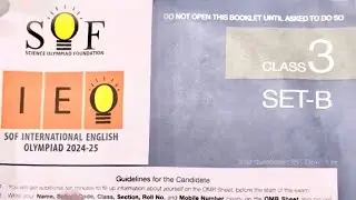 Class 3 English Olympiad Question Paper 2024-25 | SOF IEO Exam for Class 3|Olympiad Exam Class 3