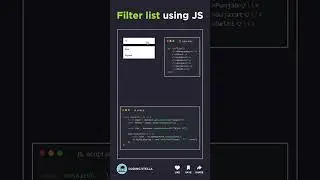 Filter List using JavaScript 😎😎😎 