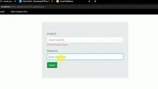PHP Validation for Email ID || PHP email already exists validation