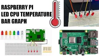 Raspberry Pi 4: LED CPU Temperature Bar Graph Monitoring