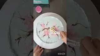 Создаём композицию на торт из творожной крем-пасты. #букет #красота #cake
