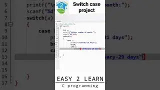 switch case ❓| days of month | 