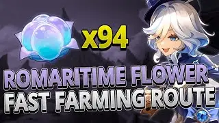 Romaritime Flower 94 Locations FAST FARMING ROUTE | Genshin Impact 4.0