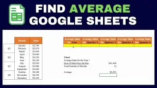 How to find AVERAGE in Google Sheets