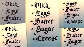 Writing a Shopping List in Calligraphy For Fun