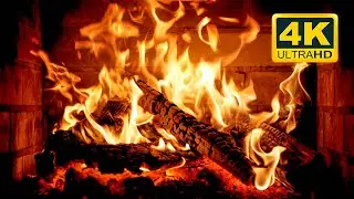 🔥 Cozy Fireplace 4K (12 HOURS). Fireplace with Crackling Fire Sounds. Crackling Fireplace 4K