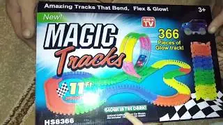 Смотрите как весело!!! Cветящийся трек Magic Tracks. Гибкая гоночная трасса.