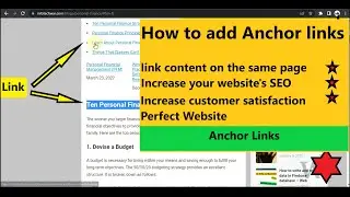 How To Add Anchor Links To WordPress - link content on the same page
