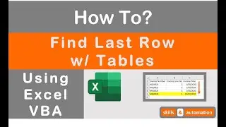 Excel VBA: How to Find the Last Row Using Tables