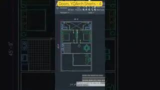 ✅Quick method to place doors in AutoCAD | ⚡️YQArch Plugin Shorts - 4 
