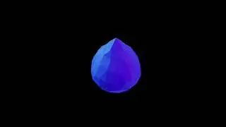 Stunning THREE.js Blue Crystal  Javascript Animation