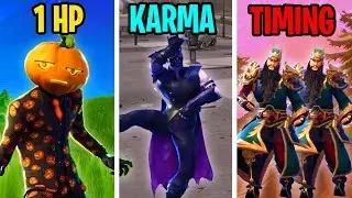 1 HP vs KARMA vs PERFECT TIMING - Fortnite Battle Royale