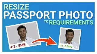 Resize a photo to a Passport File-Size and Resolution. On Android Smartphone.