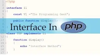 PHP - Interface In PHP (OOP)