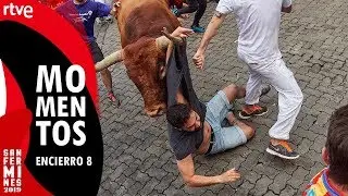 MEJORES MOMENTOS octavo encierro de San Fermín| Toros de Miura | San Fermín 2019