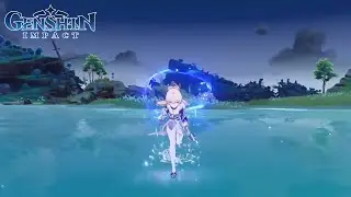 Kokomi Water Walking Gameplay Animation | Genshin Impact Leaks