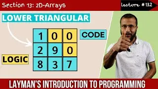 13.2 Program to check for lower triangular matrix  | Complete C programming course | Sunil Dhimal