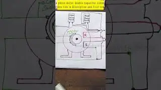 Single phase centrifugal switch double capacitor connection|Motor capacitor connection 