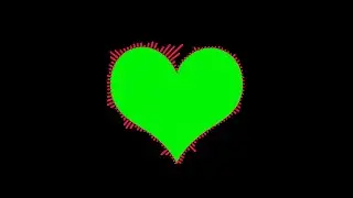 Heart Audio Spectrum Green Screen Chroma Video  Non Copyright and Full HD