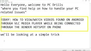 How to watch videos on android phone through VLC on PC 