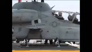 USMC 11th MEU/HMLA-367 AH-1W Super Cobra Flight Operations aboard USS Makin Island (LHD-8)