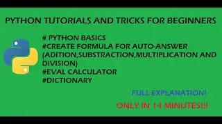 Python tutorials and tricks for beginners