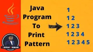 36 | Java Program To Print Left Side Triangle | Java Nested For Loop