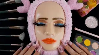 [ASMR] Skincare and Makeup on Mannequin (to help you relax)