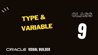 9. Overview on Types and Variables in Oracle visual builder page, vbcs variables and types