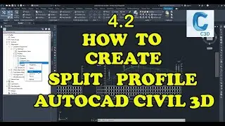 Civil 3D Tutorial - 4.2 - How to create a split profile.