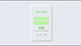 CSS Neumorphism Login Page Using Html and Css