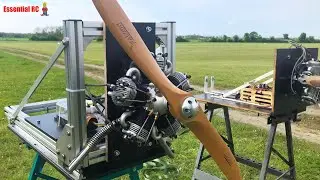 AWESOME SOUND ! Sternmotorenklinik NGH GF 150R5 radial engine COLD START DEMO at ProWing 2024