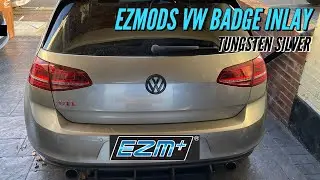 EZmods VW badge Inlay Installation || Golf GTI Mk7 || Tungsten Silver