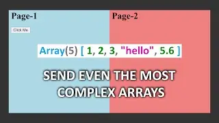 Send an Entire Array from one Page to Another Page using JavaScript