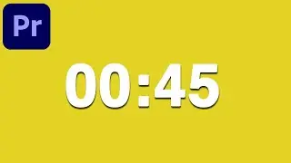 How to make COUNTDOWN TIMER in Adobe Premiere Pro?