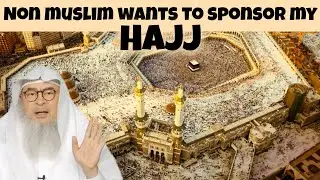 Non muslim wants to send him to hajj with interest money Is this permissible #Assim assim al hakeem