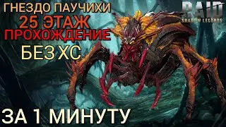 Raid Shadow Legends|25 этаж Гнездо Паучихи за 1 минуту без ХС