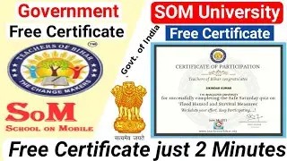 Free Online SOM University Certificate | Online Free Course | Free Online Certificate | Online Quiz.