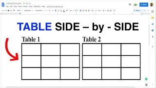 How to Put Two Tables Side by Side in Google Docs