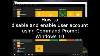 How to disable and enable user account using Command Prompt Windows 10