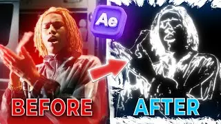 EASY Drawing Outline Transition Effect - After Effects Tutorial (FREE PRESET)